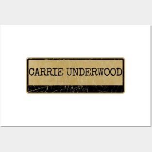 Aliska text black retro - Carrie Underwood Posters and Art